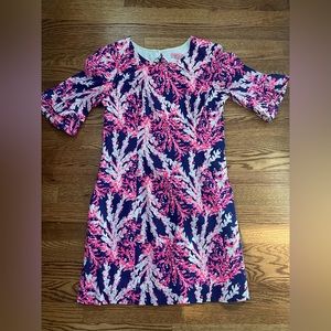 Lilly Pulitzer Fiesta Stretch Dress Nauti Navy Beyond The Sea Coral